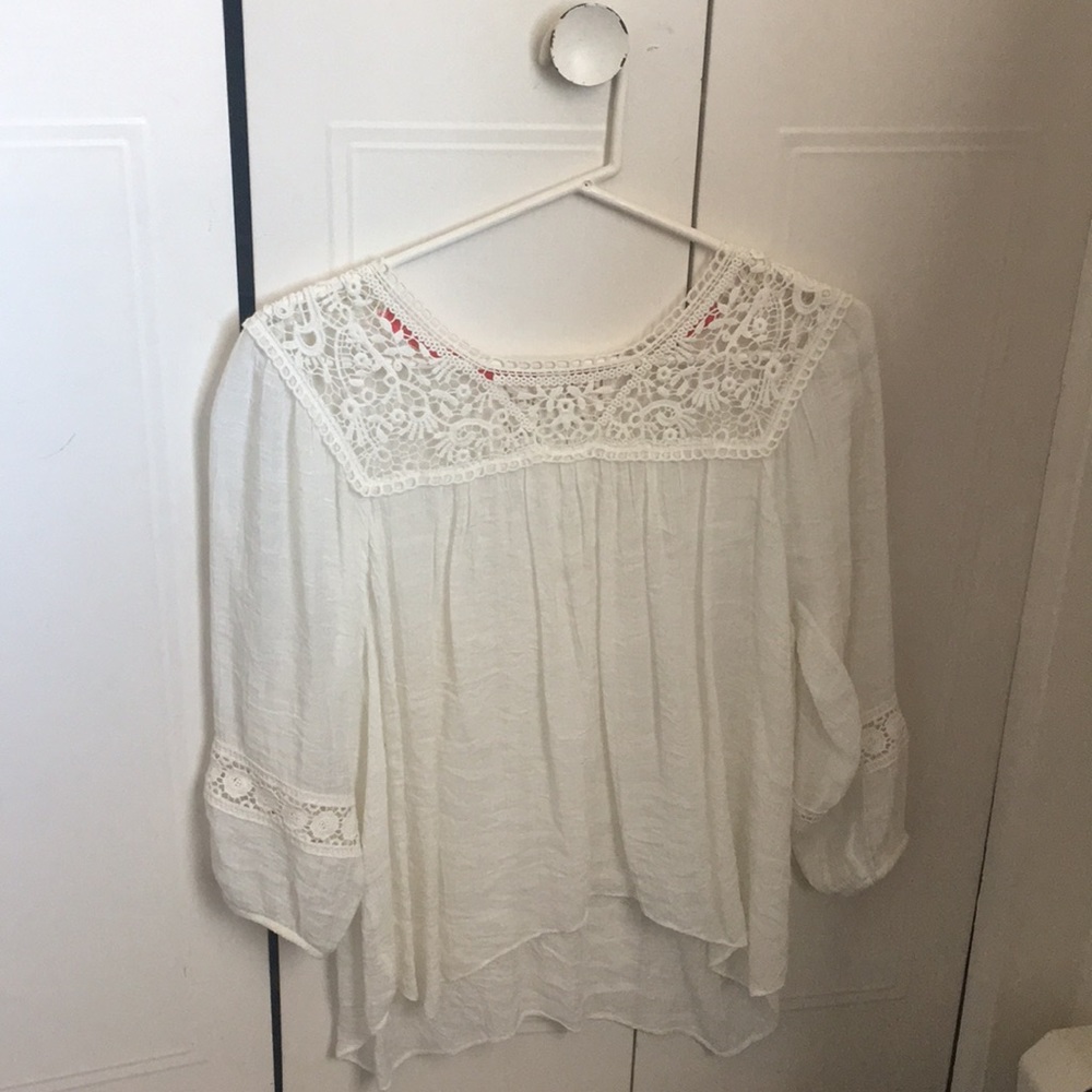 Jolt crochet detail shirt